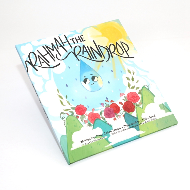 hardcover book with glitter text pages